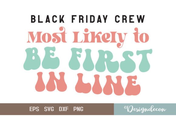 Black Friday Crew Retro Groovy SVG for Crafts & Graphics