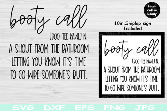 Booty Call SVG: Funny Bathroom Graphics for Crafts