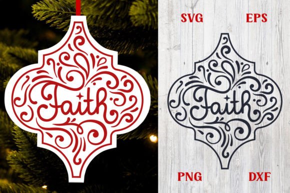 Faith Christmas Arabesque SVG: Graphics for Crafts-Driven Branding