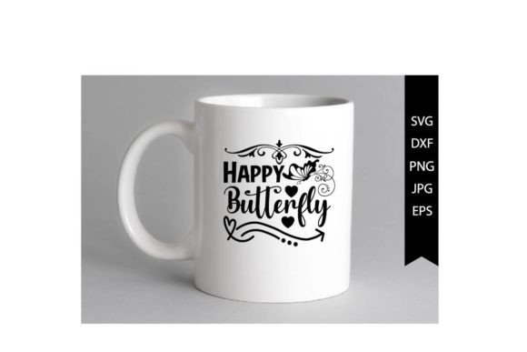 Happy Butterfly SVG Design for Crafts & Graphics