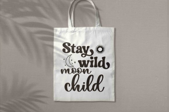 Stay Wild Moon Child Black SVG: Graphics for Crafts Brands